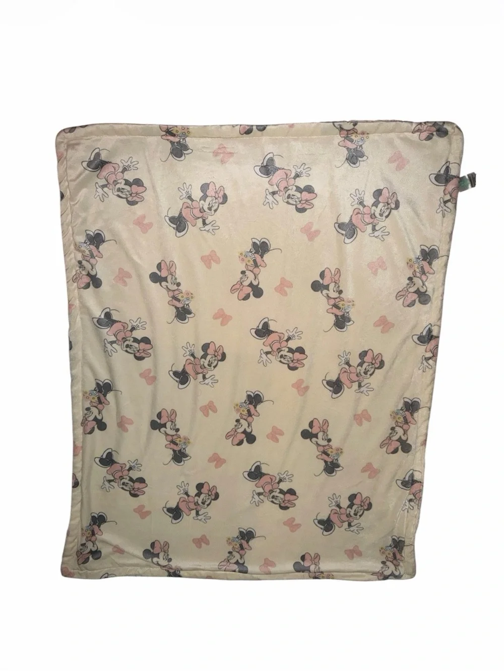 Disney Baby Cream Minnie Mouse Plush Blanket